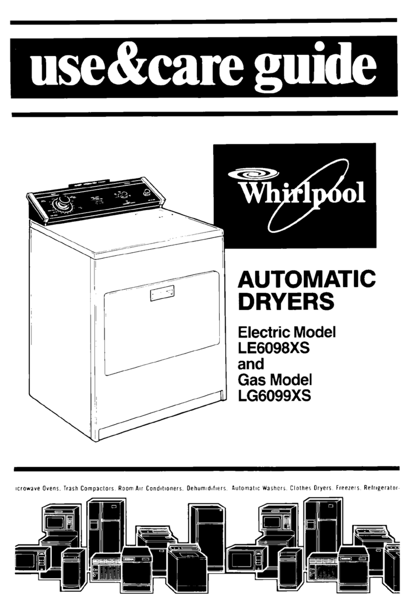 Whirlpool LE6098XS Use & care guide