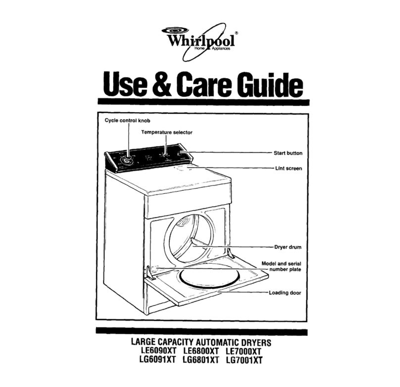 Whirlpool LE6090XT Use and care guide