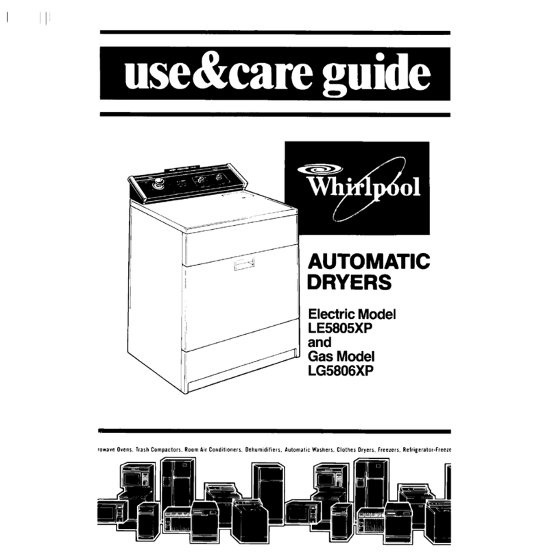 Whirlpool LE5805XP Use and care guide