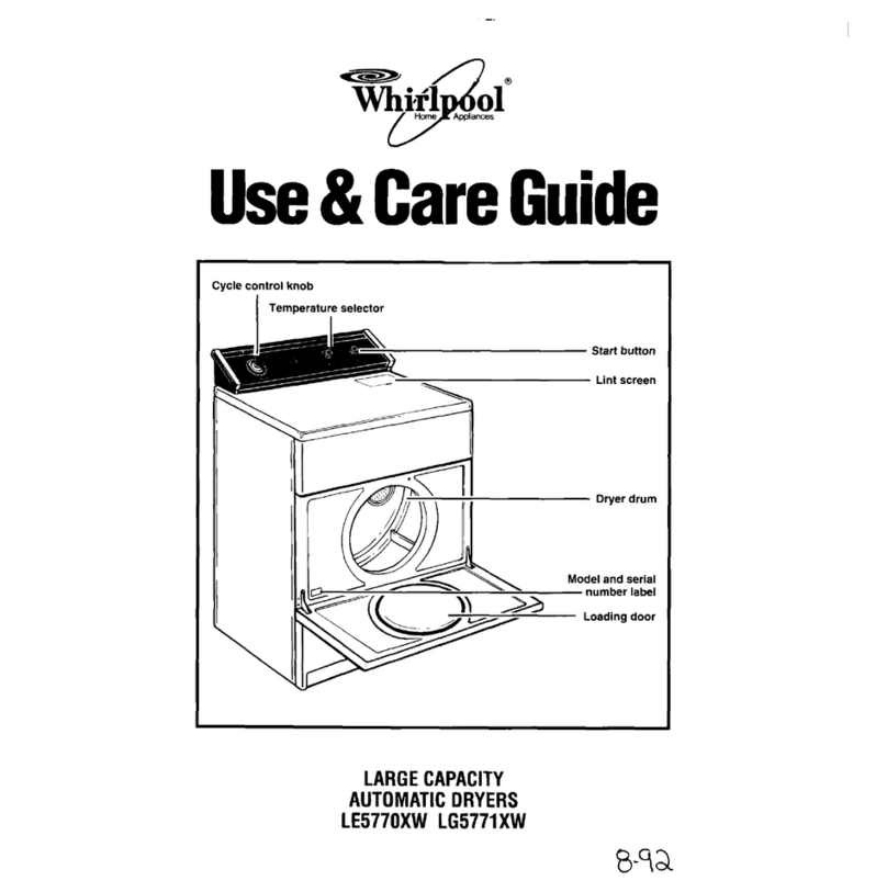 Whirlpool LE5770XW Use and care guide