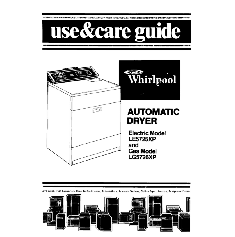 Whirlpool LE5725XP User manual