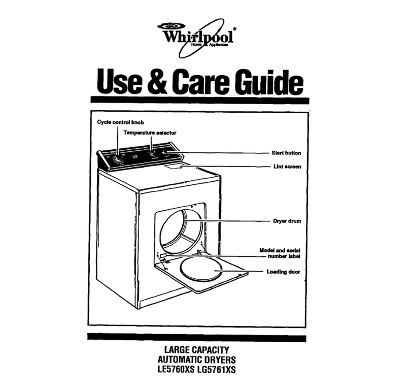 Whirlpool LE5760XS Use and care guide