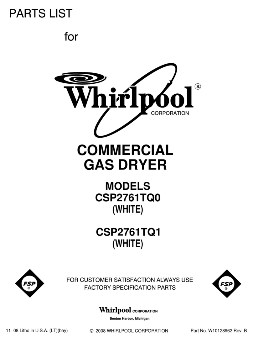 Whirlpool CSP2761TQ User manual