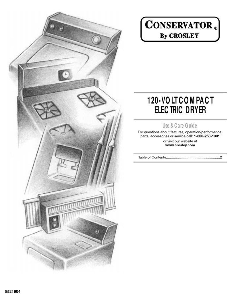 Crosley Conservator CEDC392JQ0 User manual