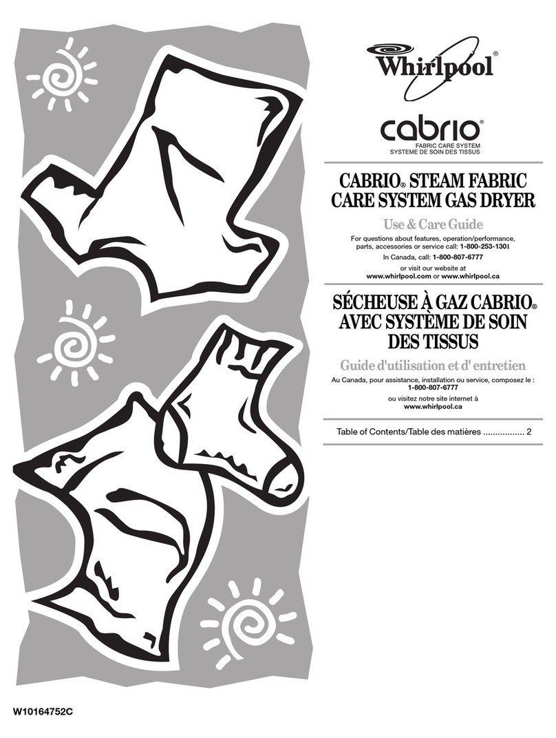 Whirlpool Cabrio W10164752A User manual