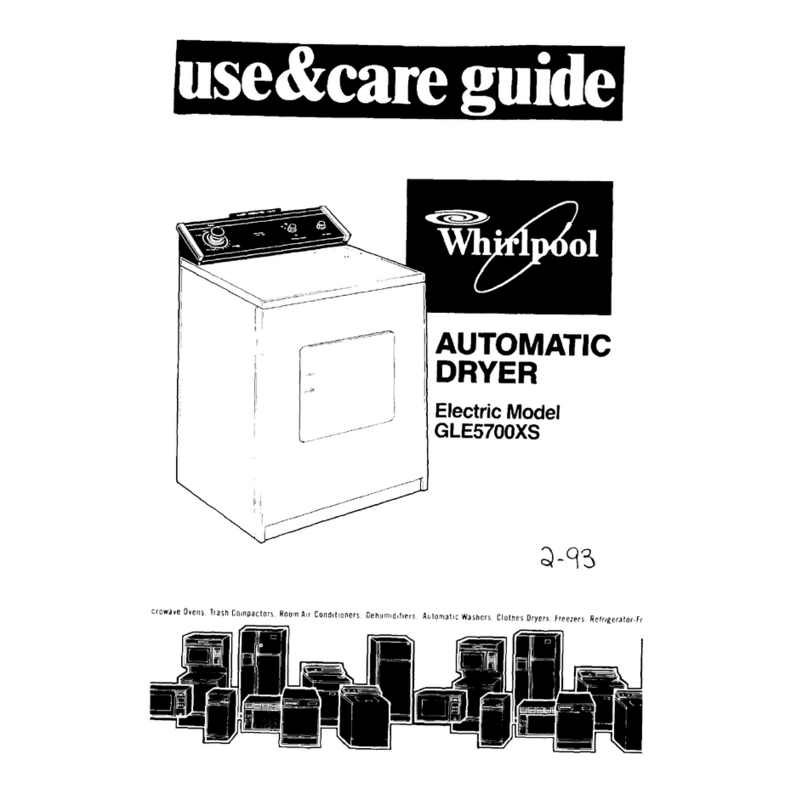 Whirlpool GLE5700XS Use and care guide