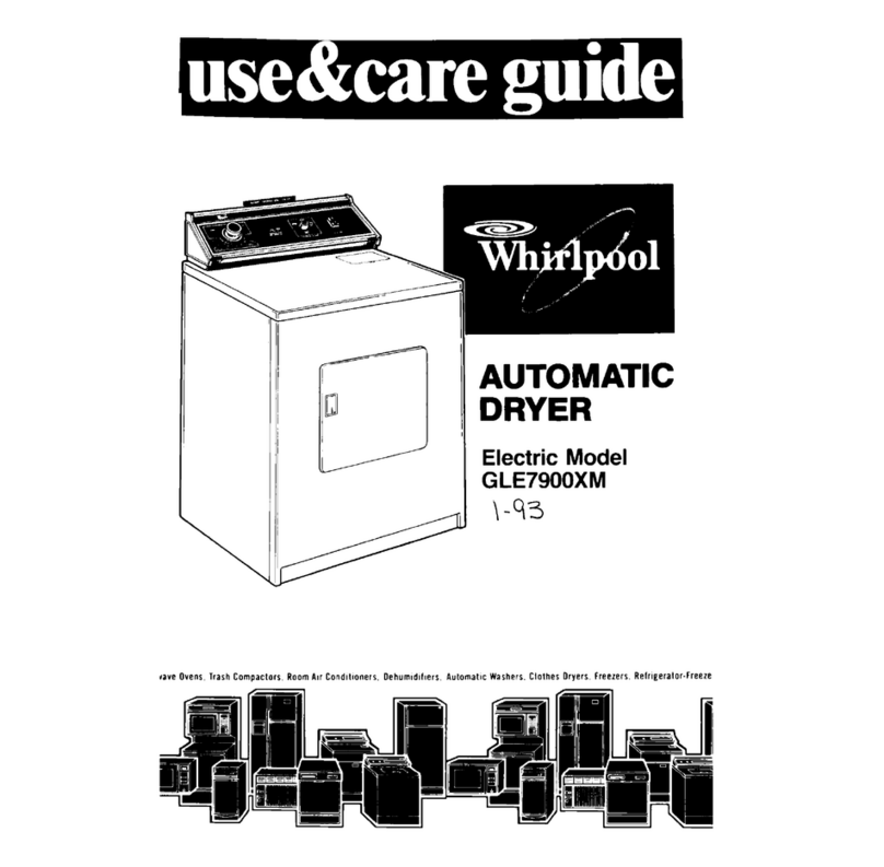 Whirlpool GLE7900XM Use & care guide