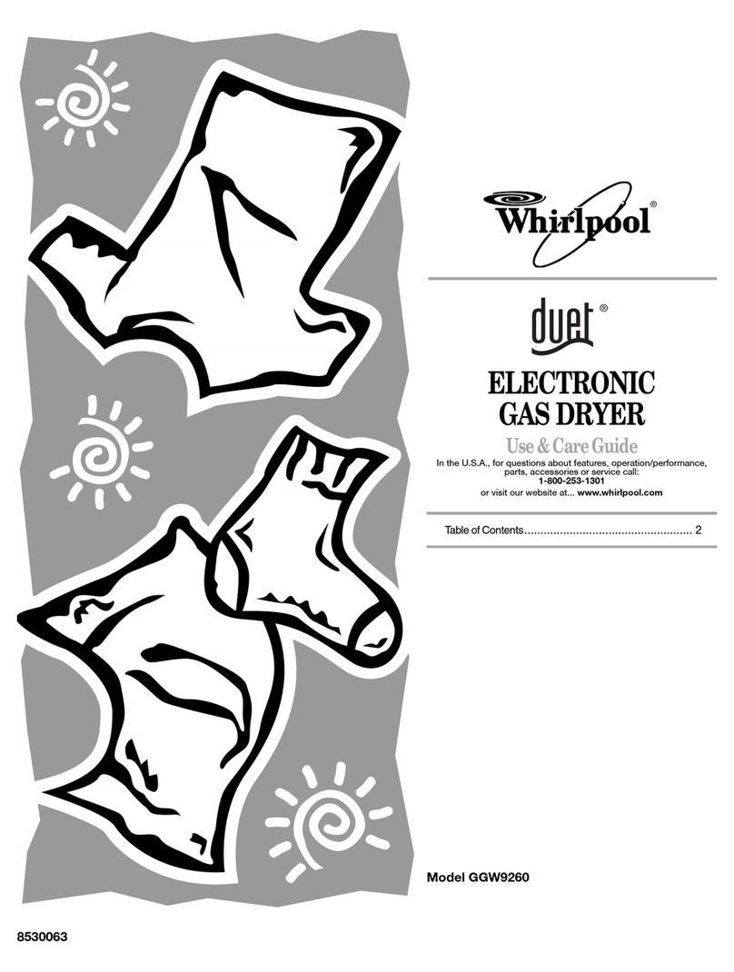 Whirlpool duet GGW9260 Use and care guide