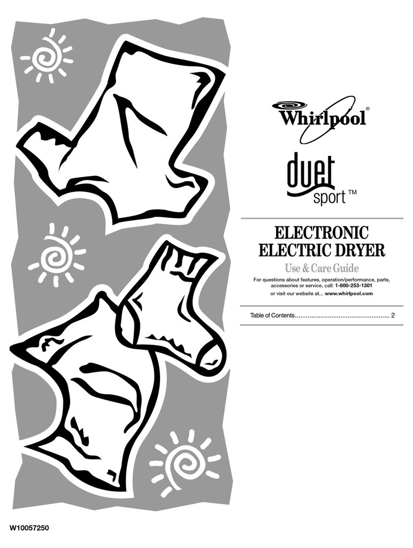 Whirlpool W10057250 Use and care guide