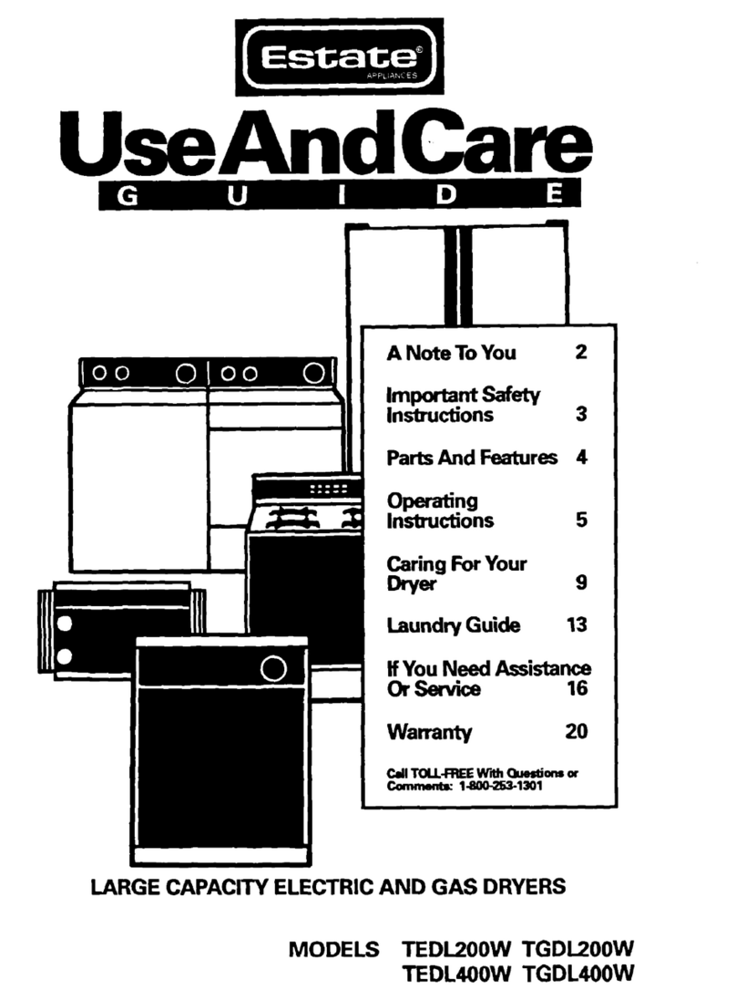 Whirlpool TEDL200W Use and care