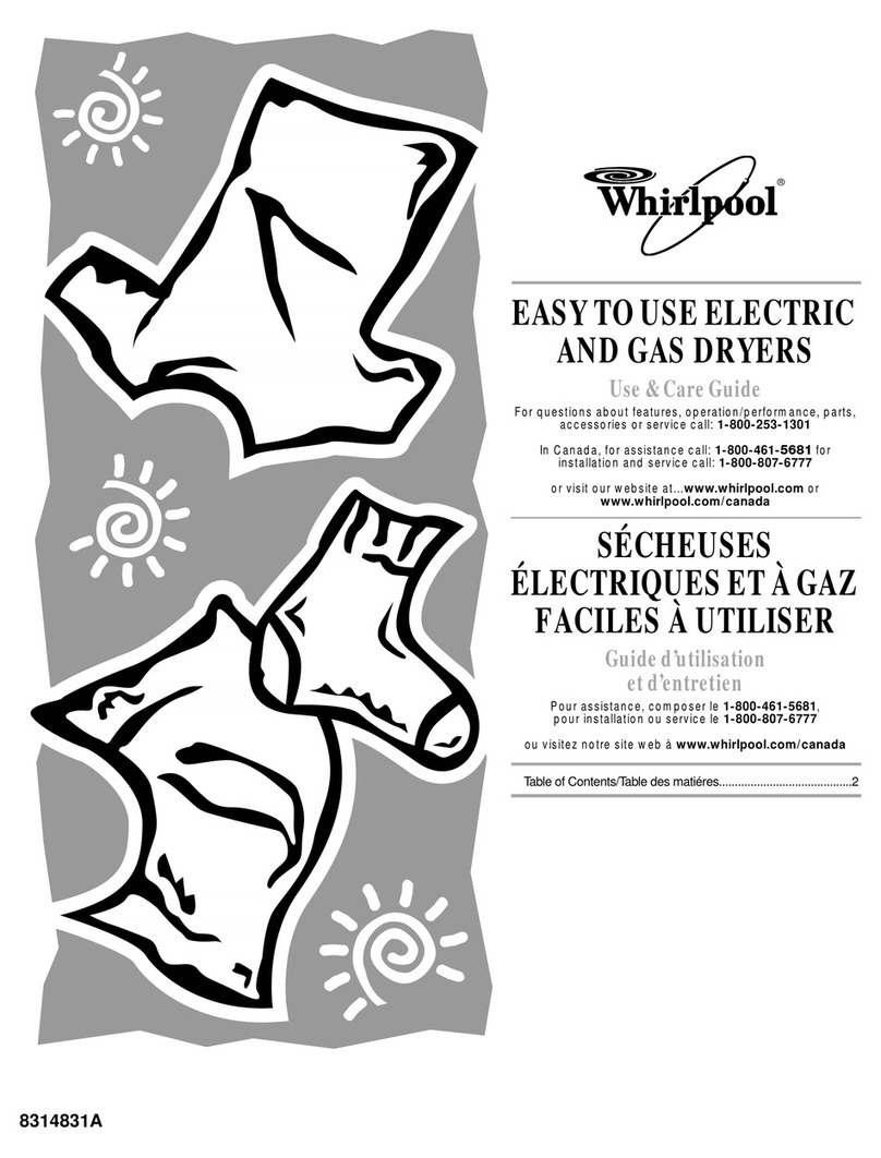 Whirlpool LGQ8000JQ1 Use and care guide