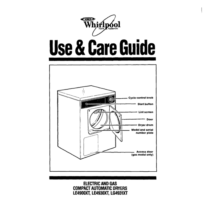 Whirlpool LG493lXT Use and care guide
