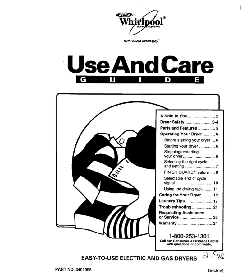 Whirlpool LER5848DQ0 Use and care guide