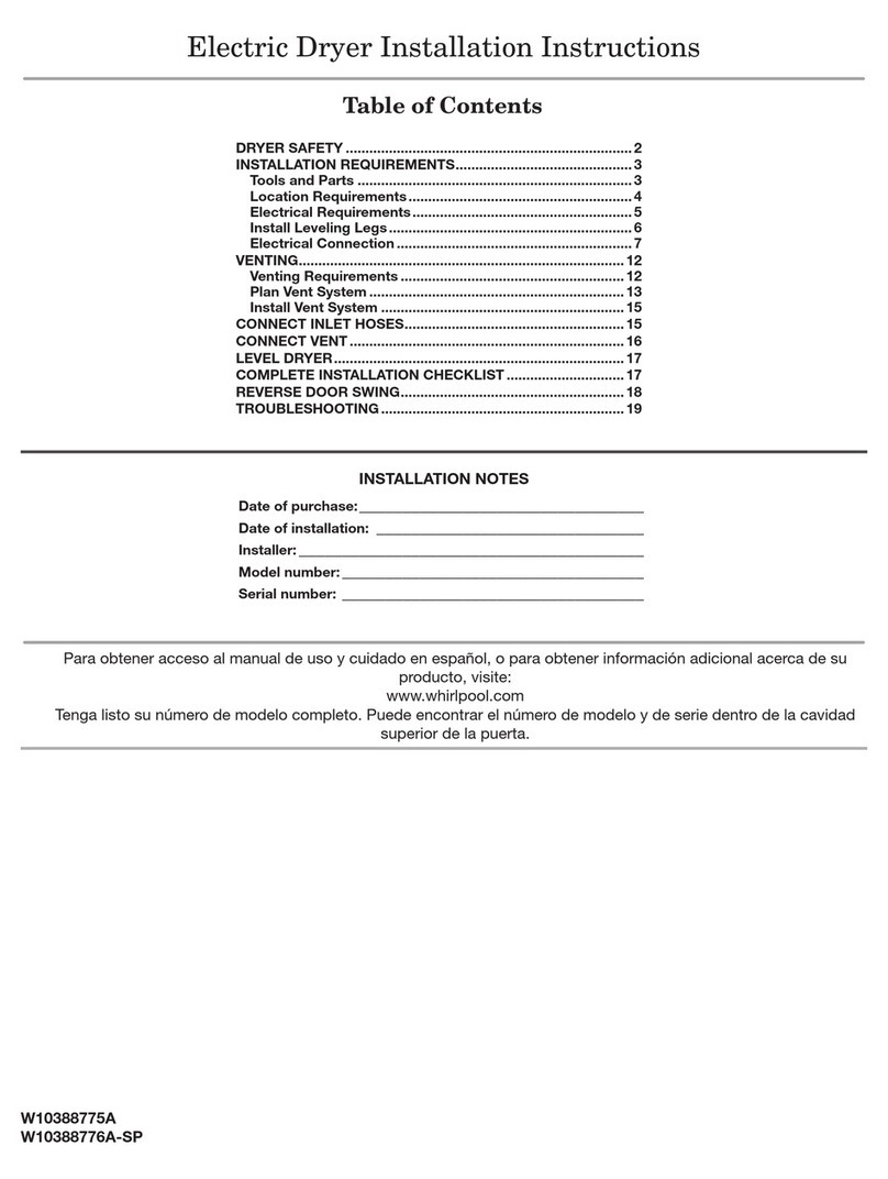 Whirlpool W10388775A User manual