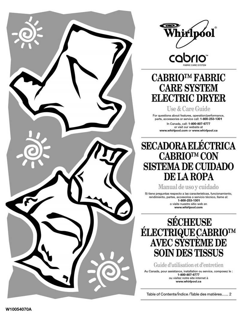 Whirlpool W10054070A User manual