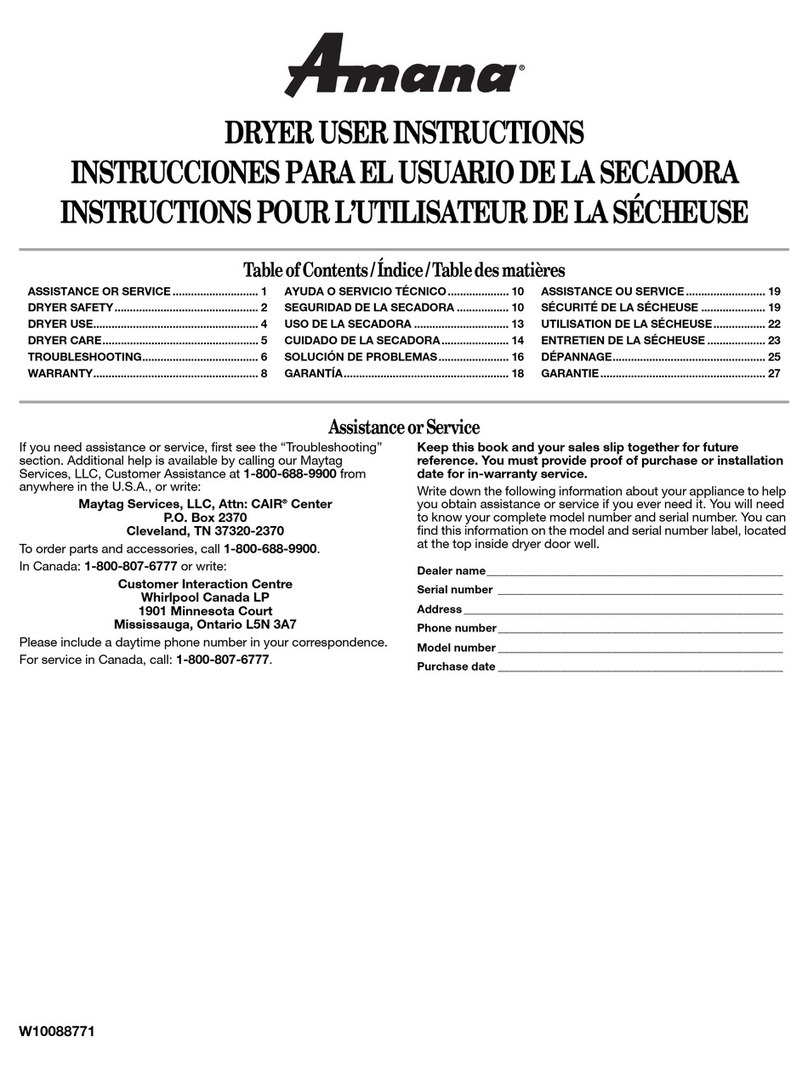 Whirlpool W10088771 User instructions