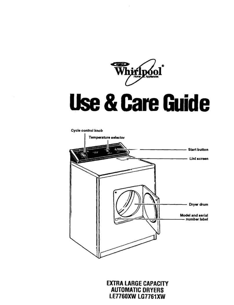 Whirlpool LE776OXW Use and care guide