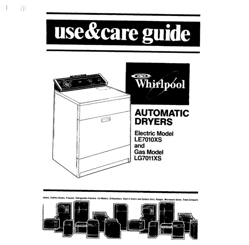 Whirlpool LE7010XS User manual Whirlpool LE7010XS User manual