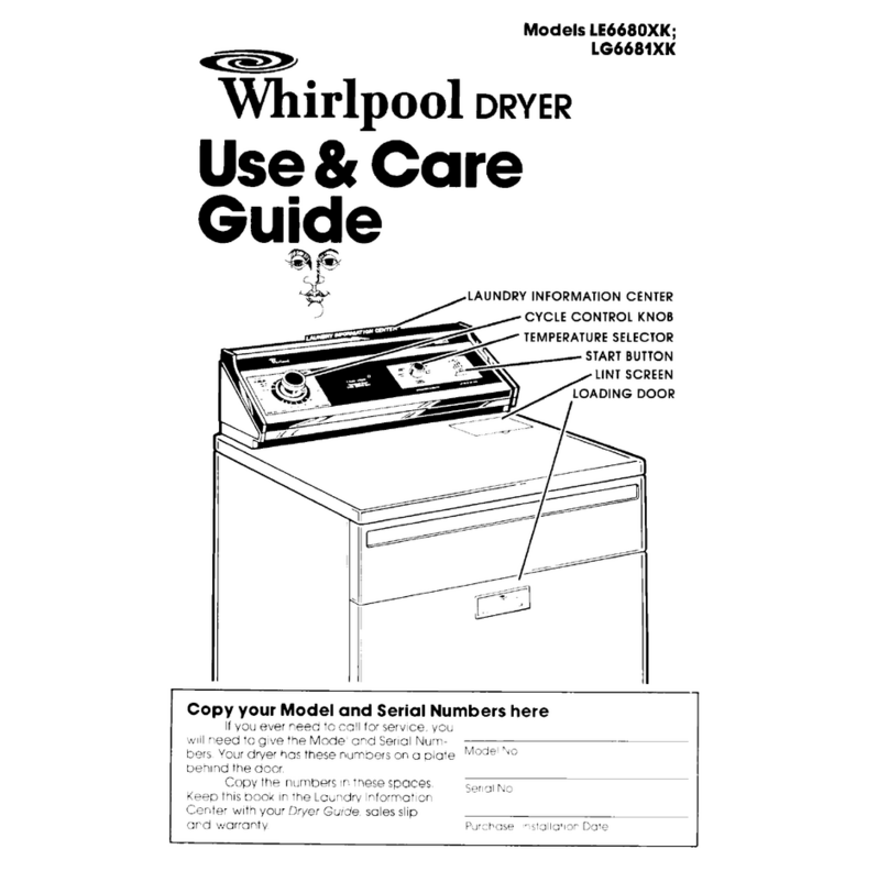 Whirlpool LE6680XK User manual