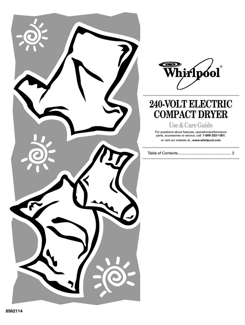 Whirlpool LER3622PQ0 Use and care guide