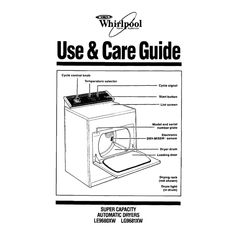 Whirlpool LE9680XW Use & care guide