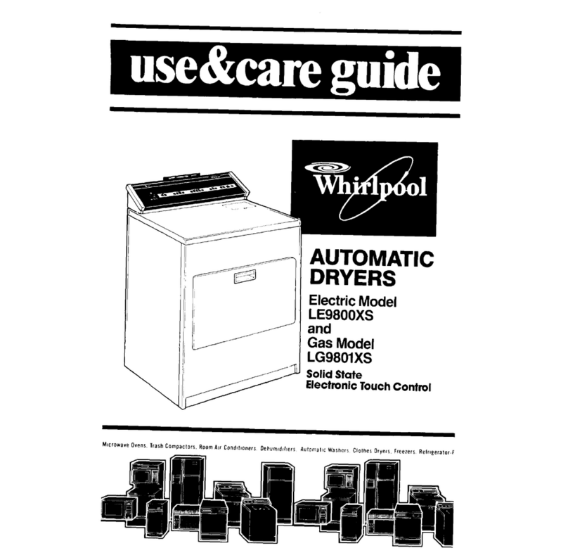 Whirlpool LE9800XS Use and care guide