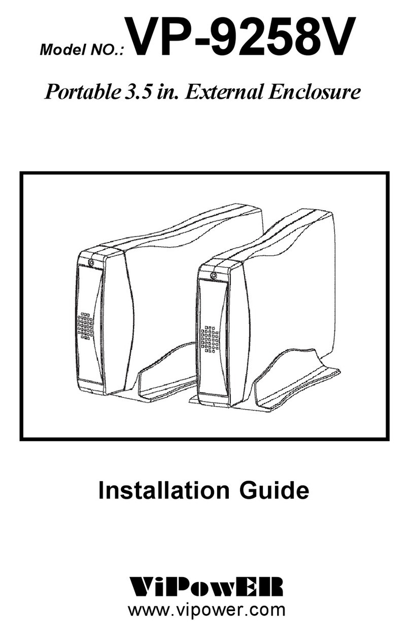 VIPowER Portable 3.5 in. External Enclosure VP-9258V installation guide