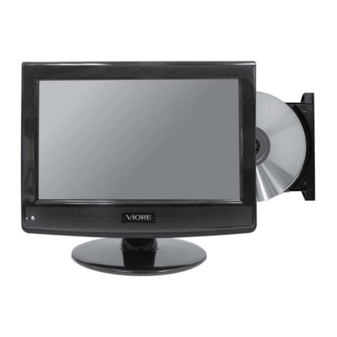 VIORE 10.2" PORTABLE LCD TELEVISION WITH BUILT-IN DVD PLAYER... User manual