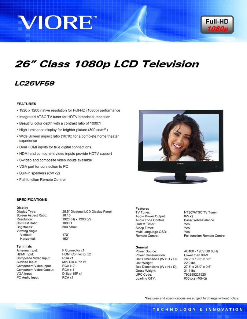 VIORE LC26VF59 User manual VIORE LC26VF59 User manual