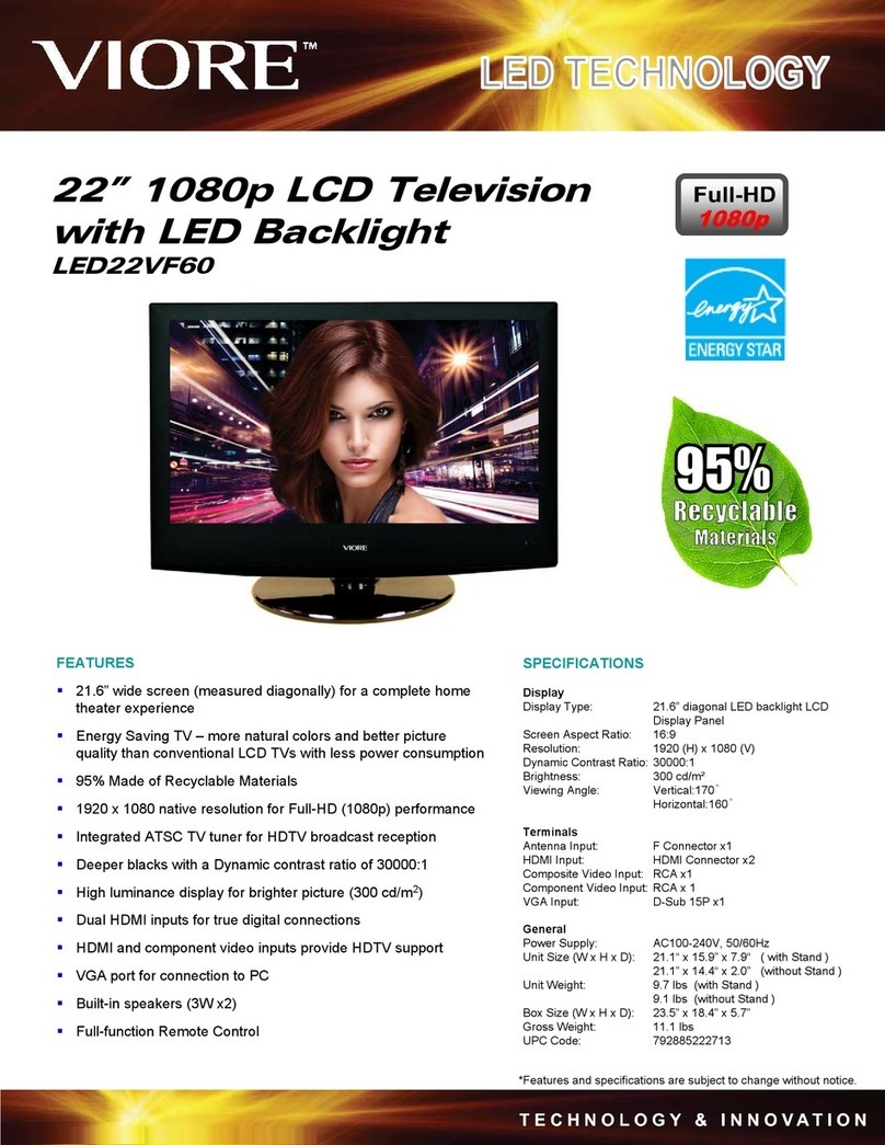 VIORE LED22VF60 User manual