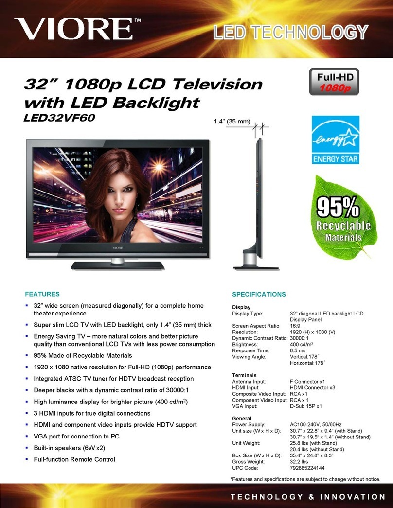 VIORE LED32VF60 User manual