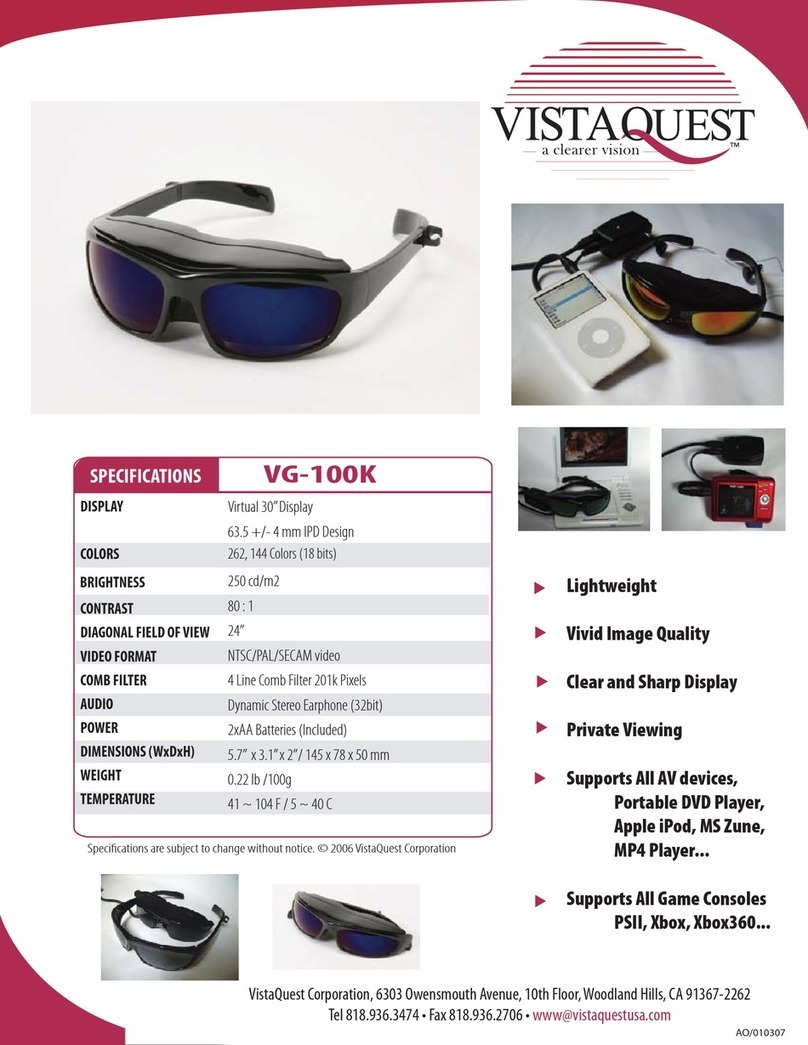 VistaQuest VG-100K Specification sheet