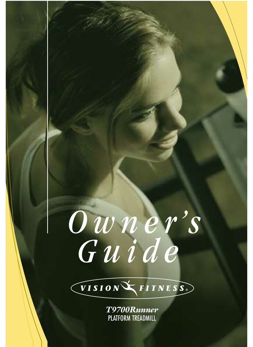 Vision Fitness Platform Treadmill T9700 Runne owner's guide