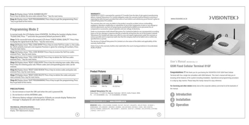 VisionTek 81GF User manual