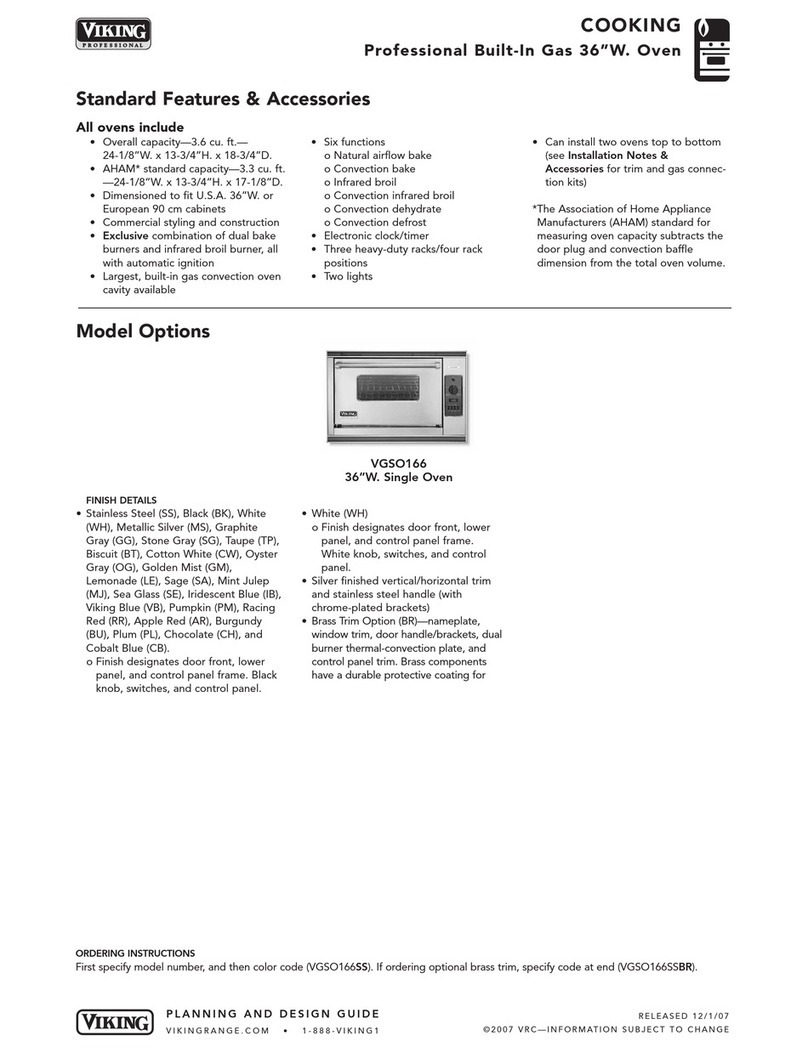 Viking Professional VGSO166 User manual