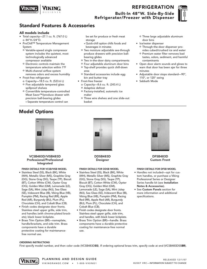 Viking DDSB483D Specifications