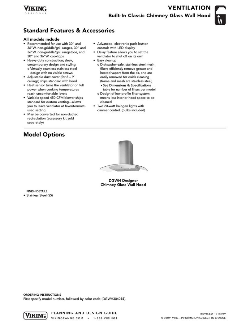 Viking DGWH User manual