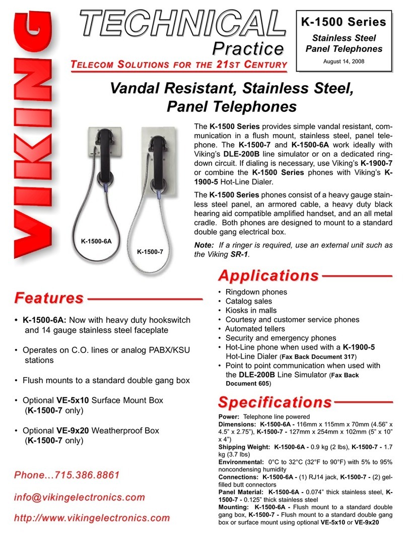 Viking Electronics K-1500 Series Technical practice