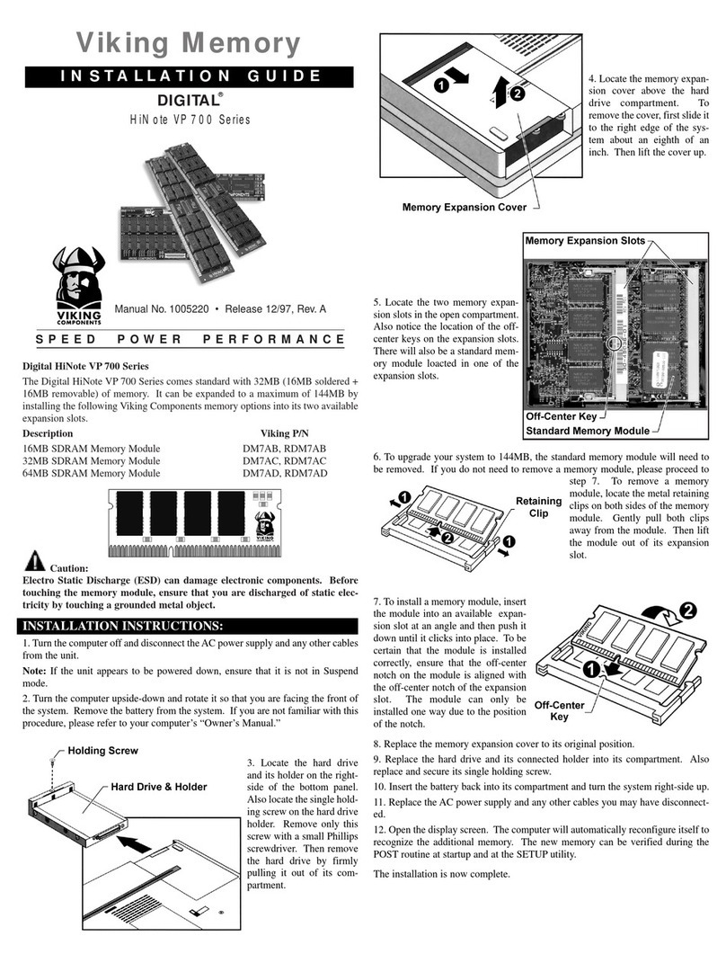 Viking Components DEC HiNote VP 700 Series installation guide