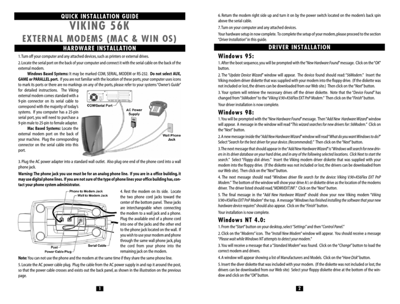 Viking Components 56K Quick installation guide