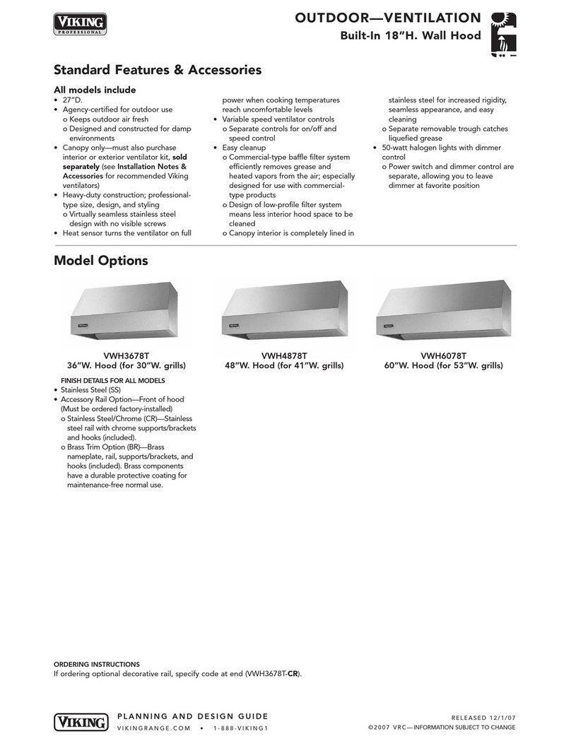 Viking VWH3678T User manual