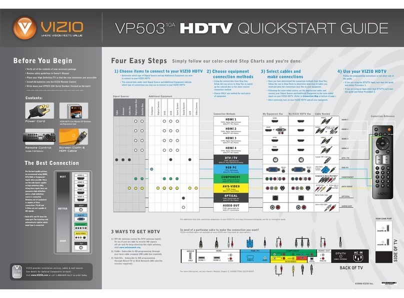 Vizio VP503 User manual