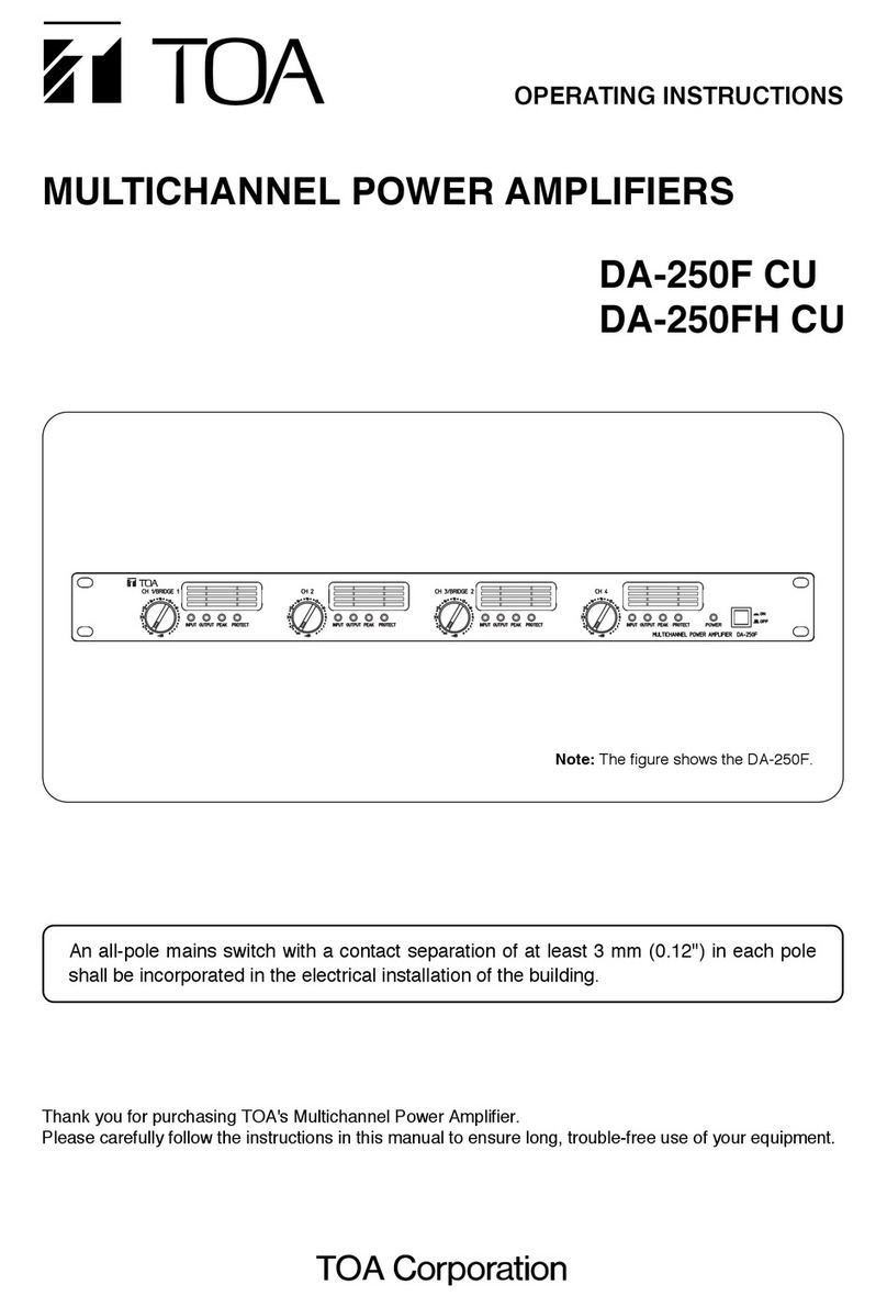 Toa DA-250F CU User manual
