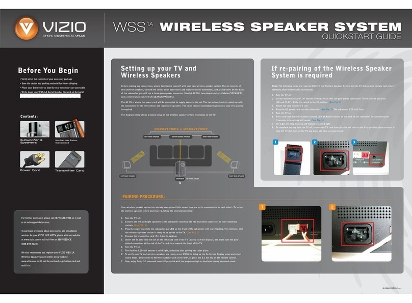 Vizio WSS1A User manual