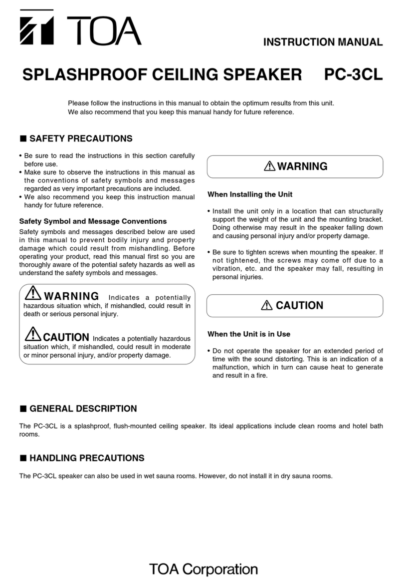 Toa PC-3CL instruction manual