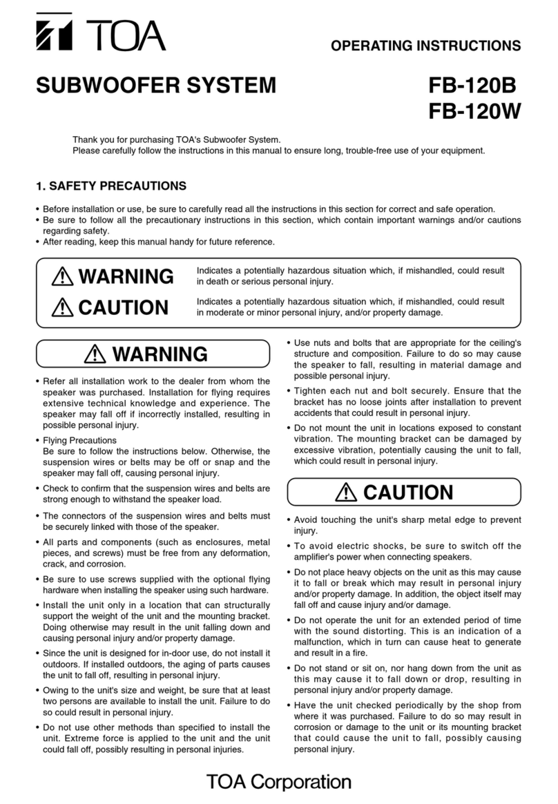 Toa FB-120B operating instructions