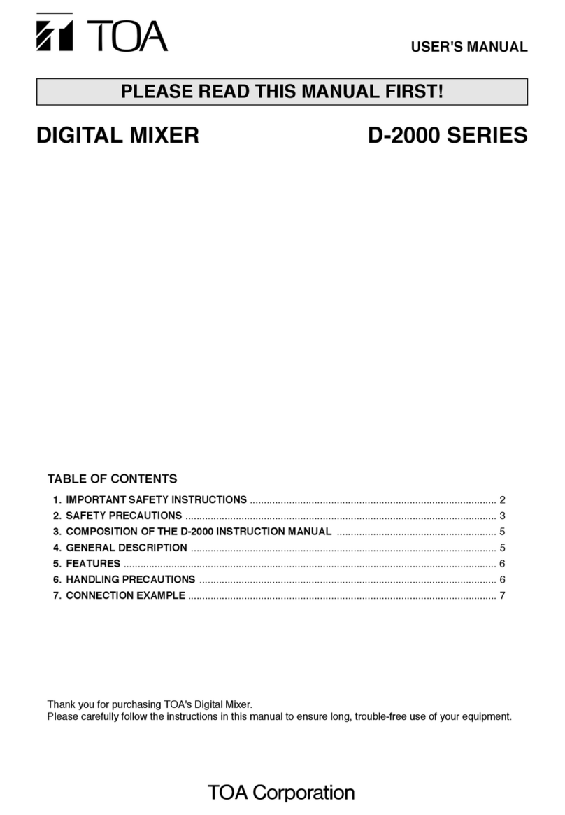 Toa D-2000 Series User manual