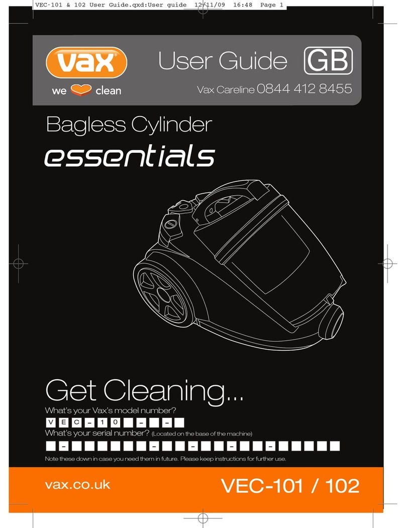 Vax Essentials VEC-101 User manual