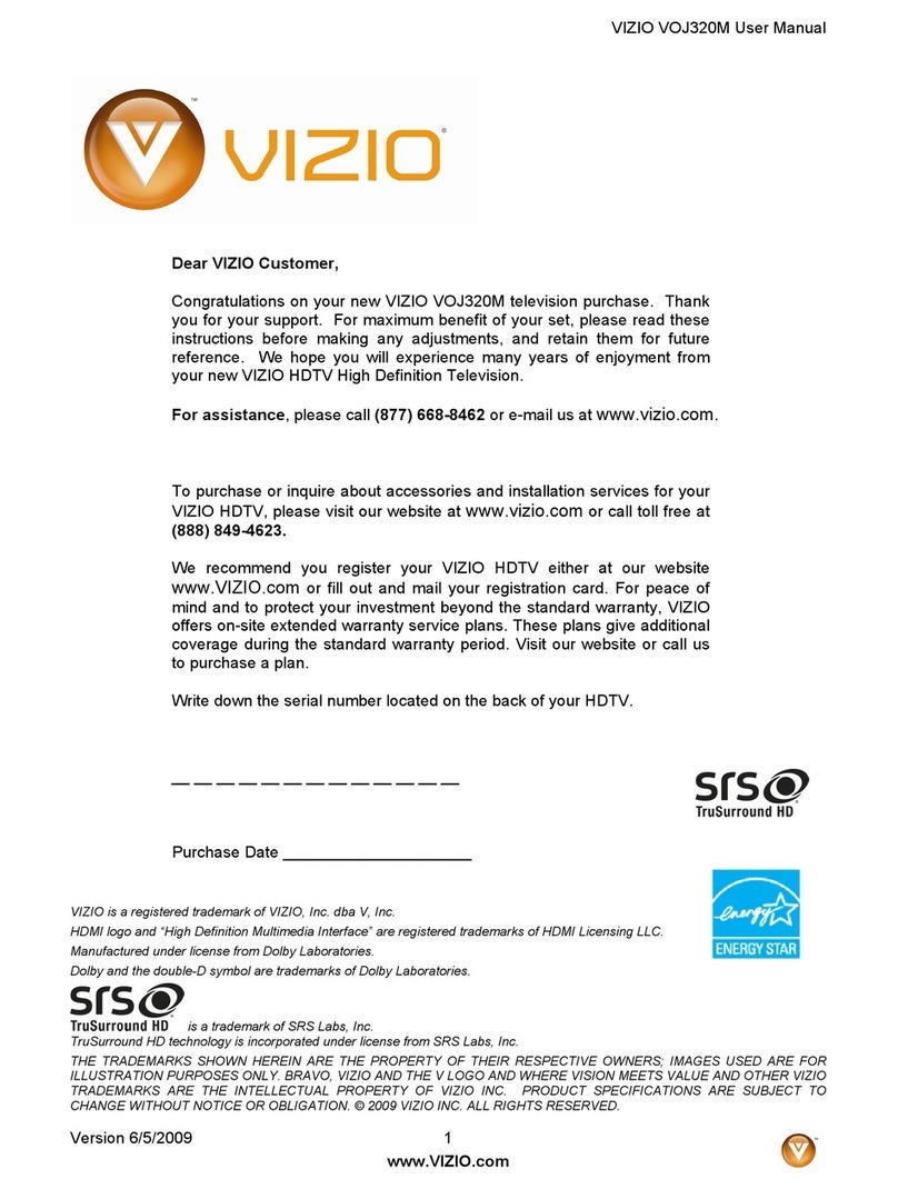Vizio VOJ320M User manual