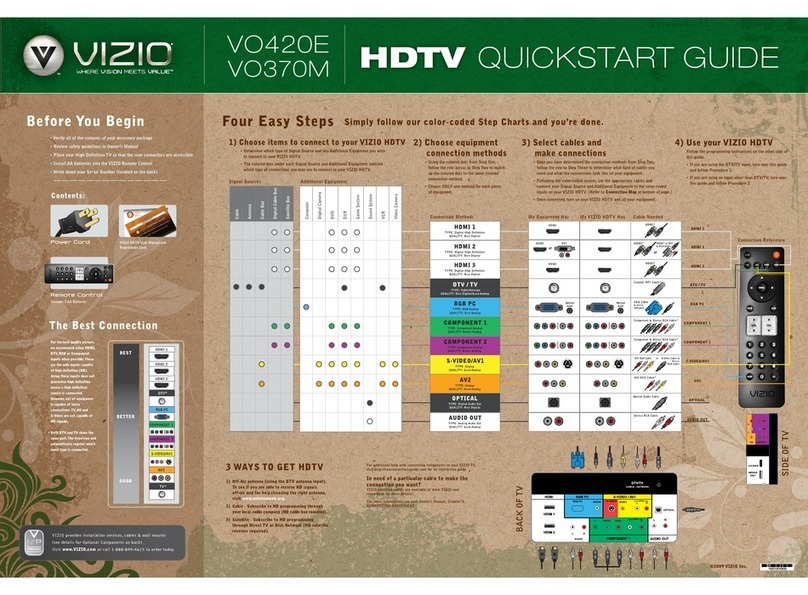 Vizio VO370M - 37" LCD TV User manual